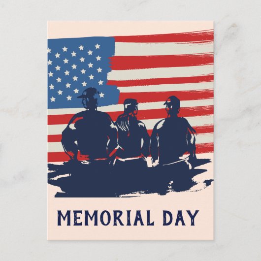 メモリアルデイ バーベキュー パーティー ポストカード (正面)