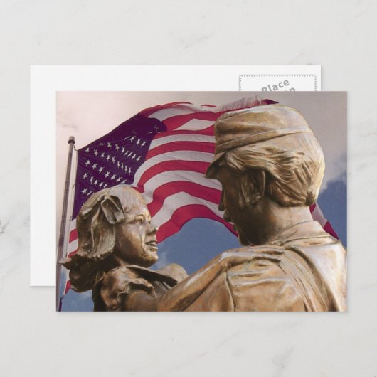 メモリアルデイ ホームカミング像 アメリカ国旗, ZSSG ポストカード (正面/裏面)
