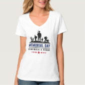 メモリアルデイTシャツ 思い出と敬意 Tシャツ (正面)