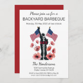 メモリアルデーお祝い 招待状 (正面/裏面)