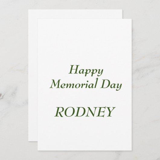 メモリアルデーのご招待 招待状 (正面/裏面)