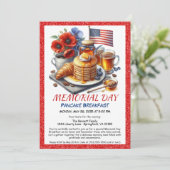 メモリアルデーのパンケーキ朝食への招待 招待状 (スタンド正面)