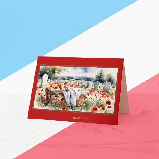 メモリアルデーの再会招待状 カード