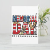 メモリアルデーの栄誉と記憶 アメリカ国旗 招待状 (スタンド正面)