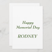 メモリアルデーの楽しいお誘い 招待状 (正面/裏面)