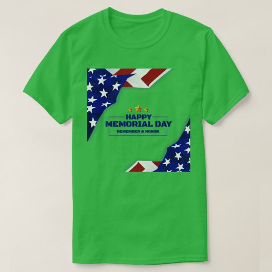 メモリアルデーの記憶と名誉(3) Tシャツ (デザイン正面)