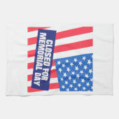 メモリアルデーの間閉められている キッチンタオル (横)