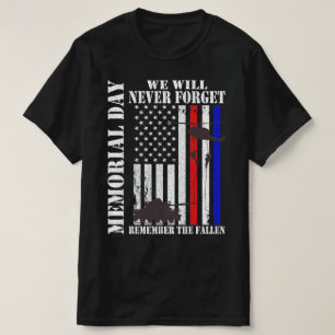 メモリアルデーは決して思い出さ忘れせない Tシャツ