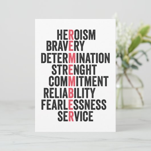 メモリアルデーアメリカン愛国的退役軍人覚えている サンキューカード (スタンド正面)