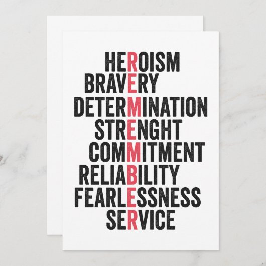 メモリアルデーアメリカン愛国的退役軍人覚えている 招待状 (正面/裏面)