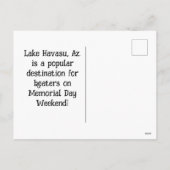 メモリアルデーウィークエンドインハバスレイク シーズンポストカード (裏面)