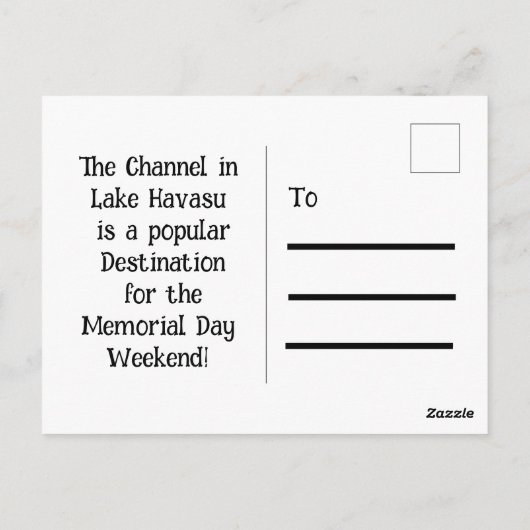 メモリアルデーウィークエンドインハバスレイク ポストカード (裏面)