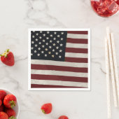 メモリアルデーウォーターカラーアメリカン国旗のデザート スタンダードカクテルナプキン (インサイチュ)