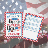 メモリアルデーウータウンパレード式招待状 招待状