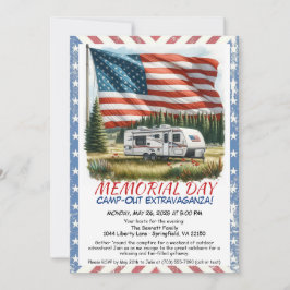 メモリアルデーキャンプアウトドラバガンザ招待状 招待状
