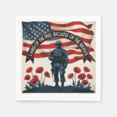 メモリアルデーギャザリングナプキンズエヴォーキングオナー スタンダードカクテルナプキン (正面)