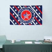 メモリアルデースターズアンドストライプスアメリカ国旗 横断幕 (トレードショー)