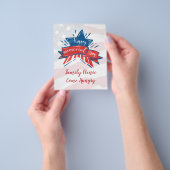 メモリアルデースターフラッグファミリーピクニック招待状 チラシ (手)