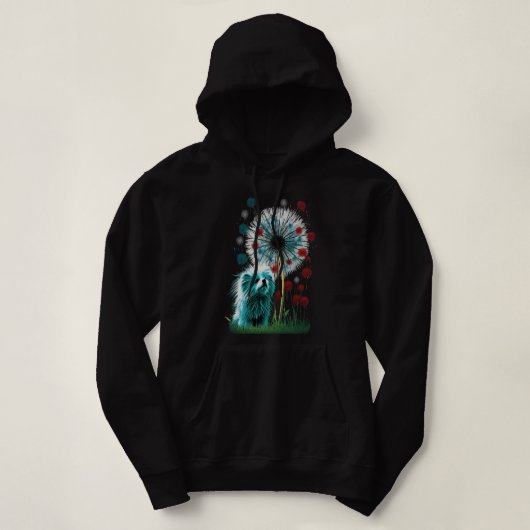 メモリアルデータンデリオンポープリントアメリカ国旗4日 パーカ (デザイン正面)