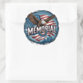 メモリアルデートリビュートオナー&リミーブステッカー ラウンドシール (バッグ)