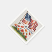 メモリアルデーナプキンス忘れノベントホームオブザフリー スタンダードカクテルナプキン (角)