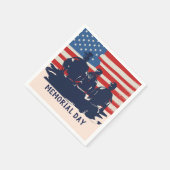 メモリアルデーバーベキューパーティー スタンダードカクテルナプキン (角)