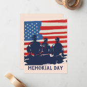 メモリアルデーバーベキューパーティー ノートカード (正面/裏面インサイチュ)