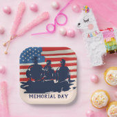 メモリアルデーバーベキューパーティー ペーパープレート (パーティー)