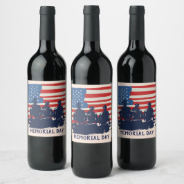 メモリアルデーバーベキューパーティー ワインラベル