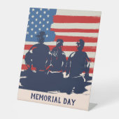 メモリアルデーバーベキューパーティー 台座サイン (正面)