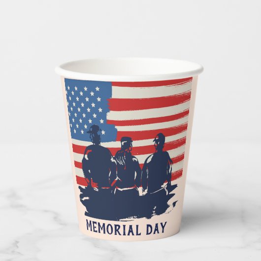 メモリアルデーバーベキューパーティー 紙コップ (正面)