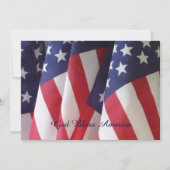 メモリアルデーバーベキュー招待状アメリカンフラッグス 招待状 (正面)