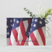 メモリアルデーバーベキュー招待状アメリカンフラッグス 招待状 (スタンド正面)