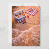 メモリアルデービーチパーティーの招待状 プールサイド 招待状 (裏面)