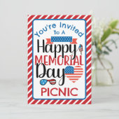メモリアルデーピクニックファミリークックアウト 招待状 (スタンド正面)