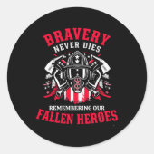 メモリアルデーファイアファイターメンズ長袖 ラウンドシール (正面)