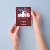 メモリアルデーフラッグ落ちたクックアウトの記憶 チラシ (手)