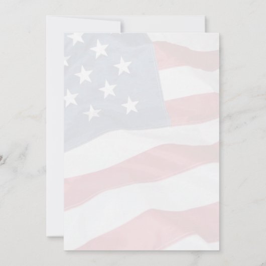 メモリアルデーフラッグ落ちたクックアウトの記憶 招待状 (裏面)