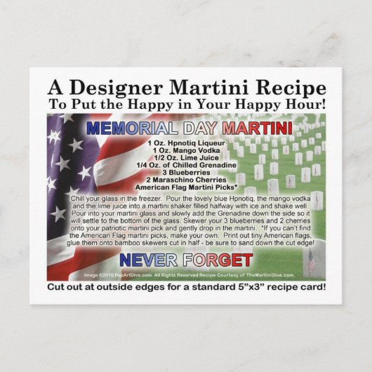メモリアルデーマルチニレシピカード葉書 ポストカード (正面)