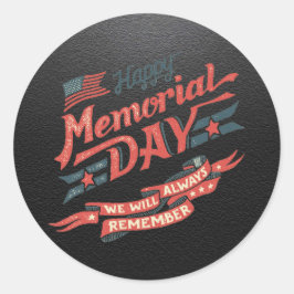 メモリアルデーラウンドステッカー ラウンドシール