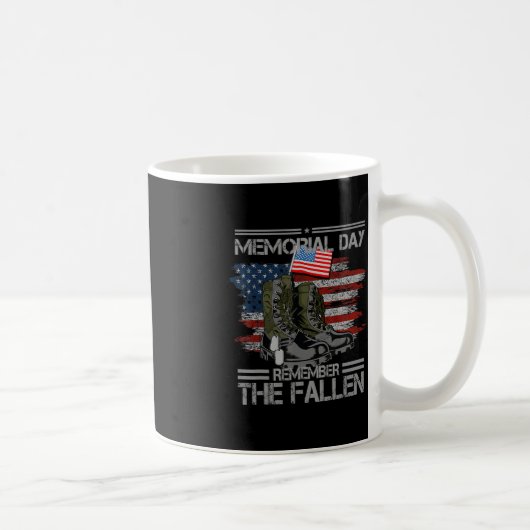 メモリアルデーリミートザ落ちた退役軍人軍隊 コーヒーマグカップ (右)