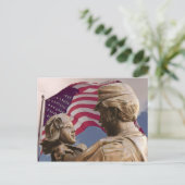 メモリアルデー帰郷する米国国旗、ZSSG ポストカード (スタンド正面)