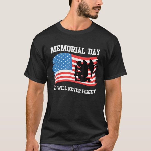 メモリアルデー忘れNever USA World Trade Center A Tシャツ (正面)