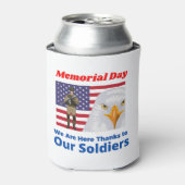 メモリアルデー我々は感謝してい兵士に来ている 缶クーラー (缶正面)