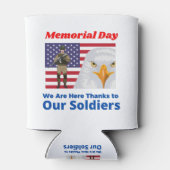 メモリアルデー我々は感謝してい兵士に来ている 缶クーラー (裏面)
