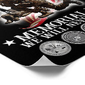 メモリアルデー我々は決して忘れ退役軍人好き ポスター (角)