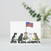 メモリアルデー猫はがき ポストカード (スタンド正面)