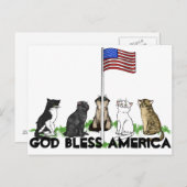 メモリアルデー猫はがき ポストカード (正面/裏面)