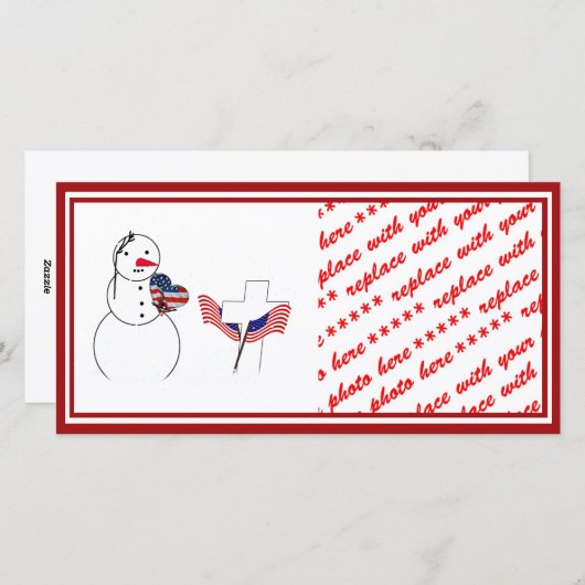 メモリアルデー用塩水雪だるま シーズンカード (正面/裏面)