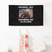 メモリアルデー私たちのヒーローを思い出落ちたす 横断幕 (インサイチュ)